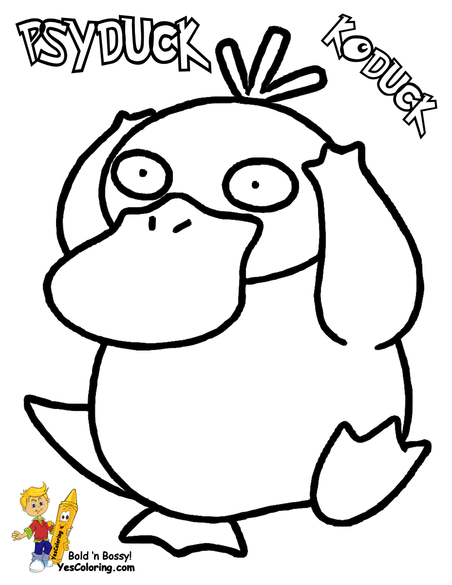 PSYDUCK Coloring (With images) | Pokemon pictures, Pokemon, Pictures