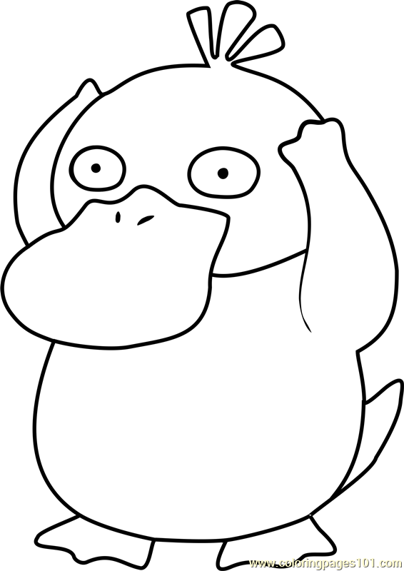 Psyduck Pokemon Coloring Page - Free Pokémon Coloring Pages ...