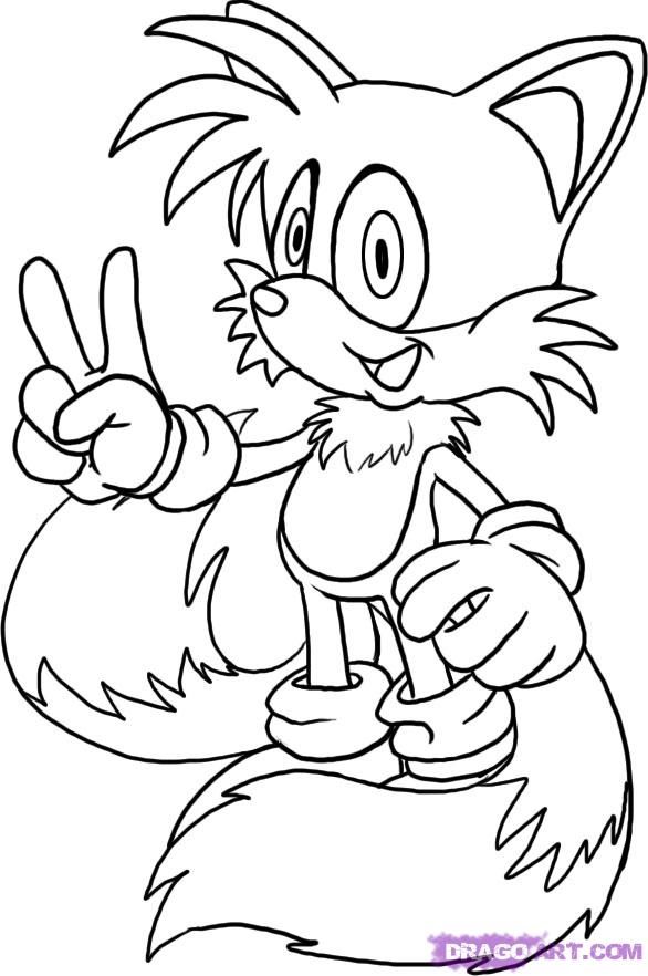 Tails Coloring Pages - Coloring Home