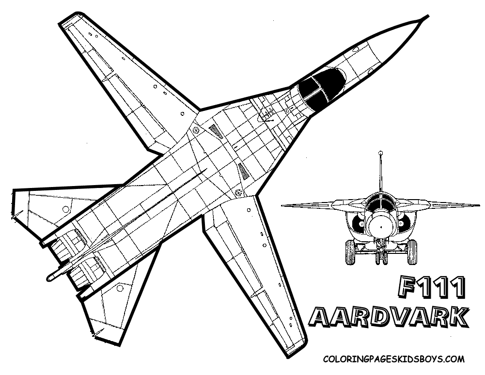 Fighter Jet - Coloring Pages for Kids and for Adults