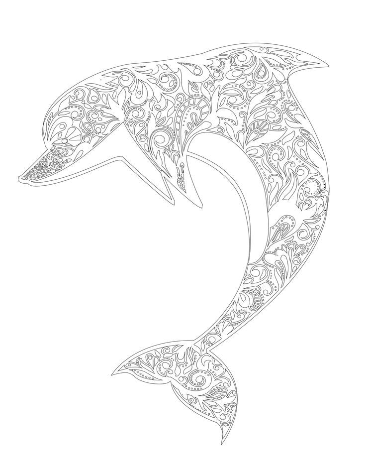 Coloring Pages For Adults Dolphins - Coloring Home