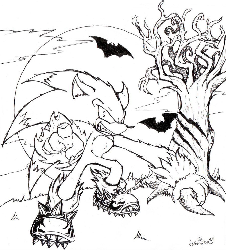 911 Unicorn Sonic The Werehog Coloring Pages 