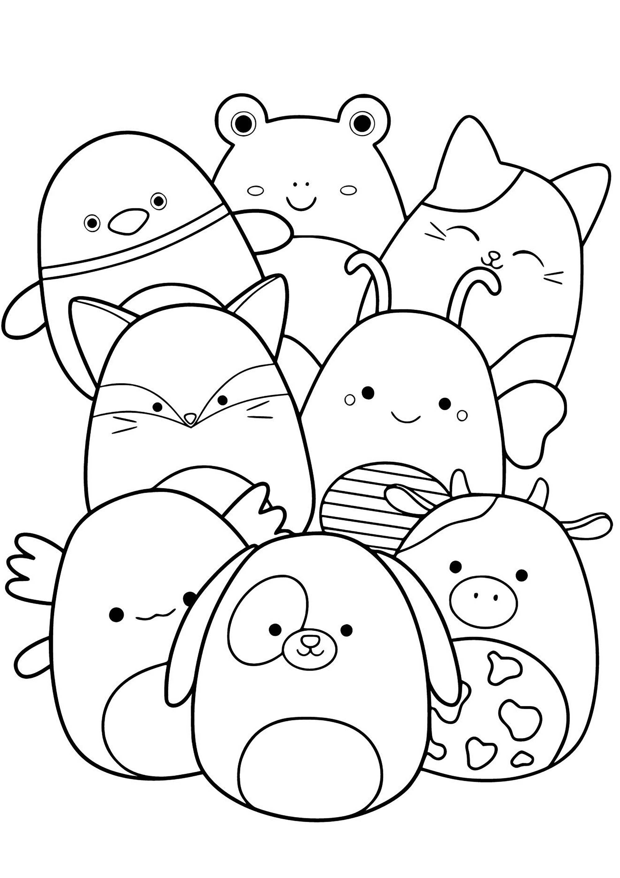 Squishmallow Kids Coloring Pages