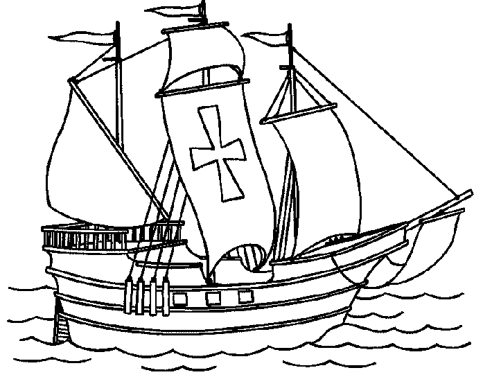 Mayflower Thanksgiving Coloring Pages | Cooloring.com