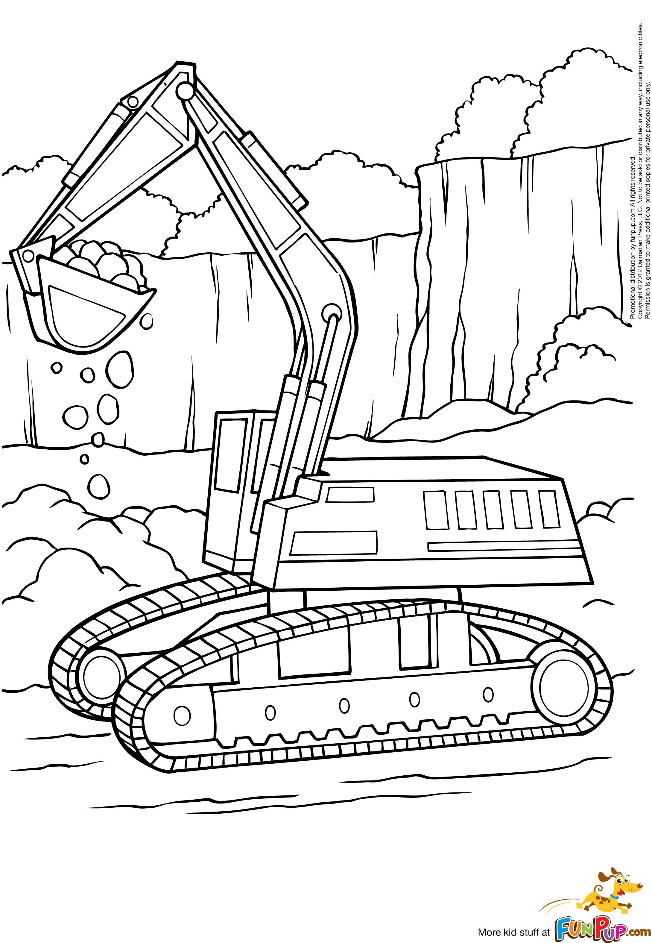 Excavator Coloring Pages Printable | Cooloring.com