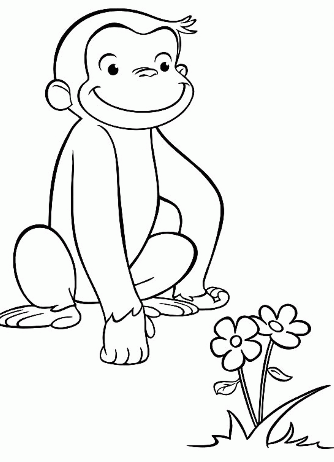 Curious Coloring Pages To Print Coloring Home