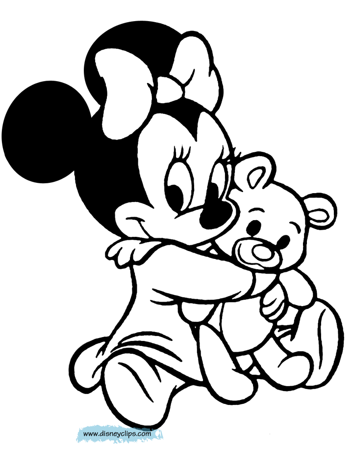 Baby Mini Mouse Coloring Pages Coloring Home