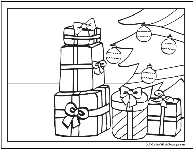 Christmas Gifts Coloring Pages