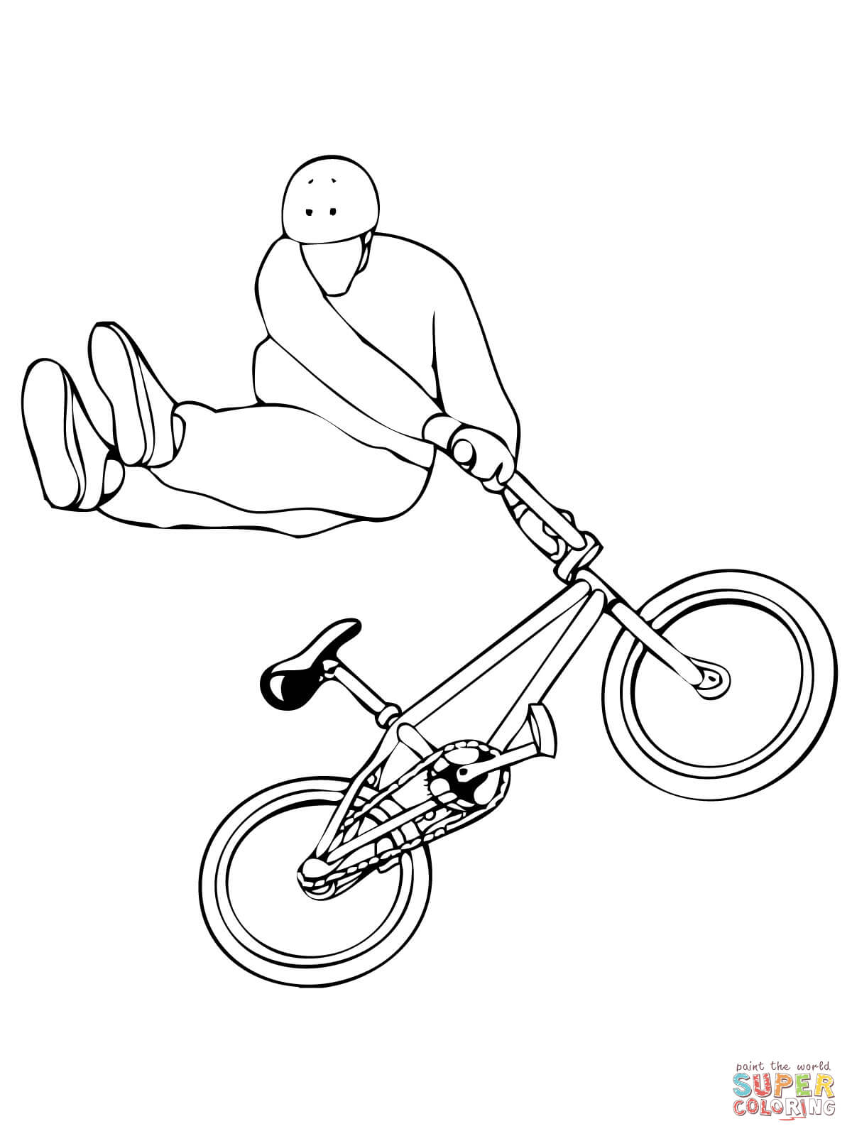 BMX Biker coloring page | Free Printable Coloring Pages
