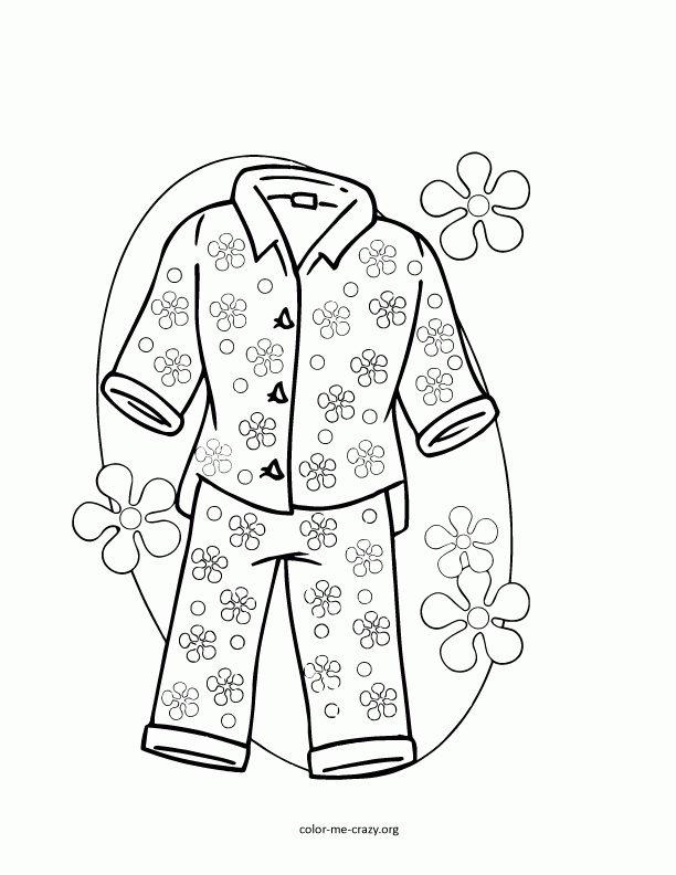 Pajama Day Coloring Pages Sketch Coloring Page