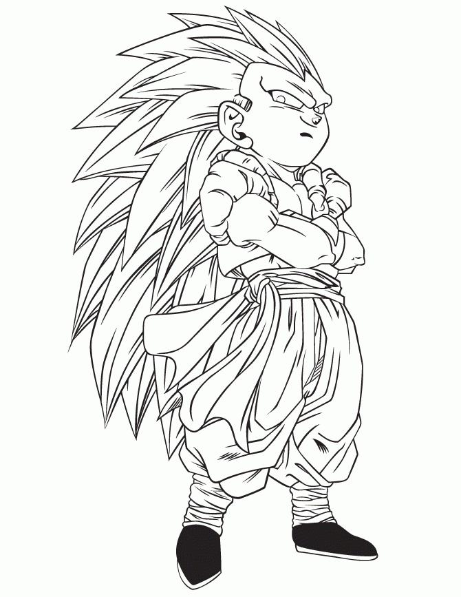 Dbz Goku Ssj4 Coloring Pages - Coloring Home