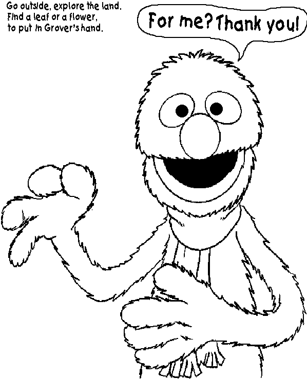 Grover Coloring Page