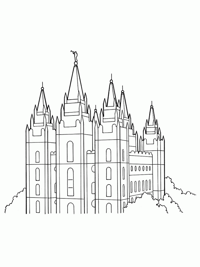 LDS Temple Coloring Pages