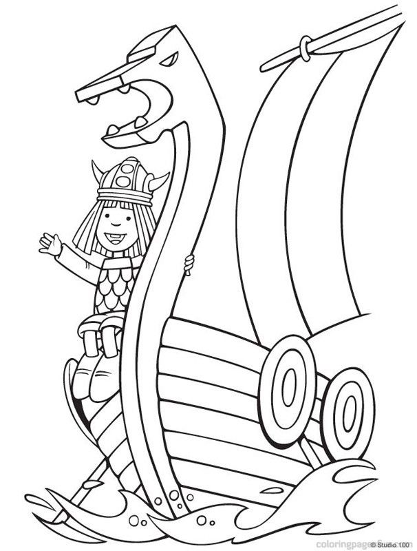 Vikings - Coloring Pages for Kids and for Adults