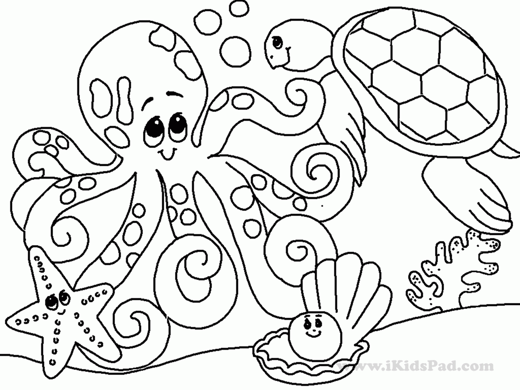 Coloring Sheets Sea Animals Funny Coloring Page Coloring Pages Of ...