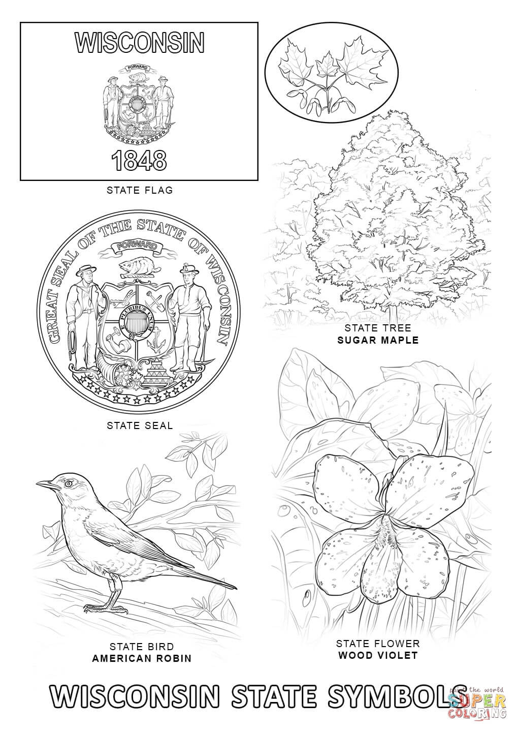 New York State Symbols Coloring Pages - High Quality Coloring Pages