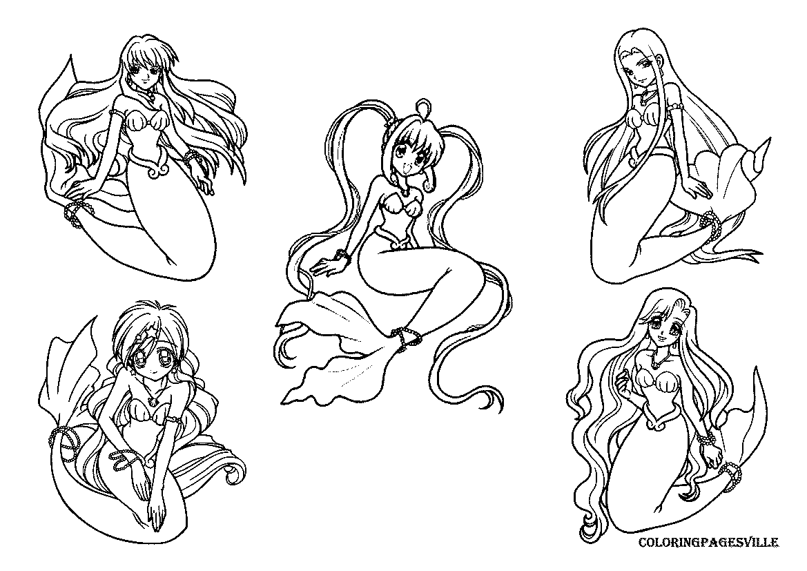 Mermaid Melody Pichi Pichi Pitch Coloring Pages