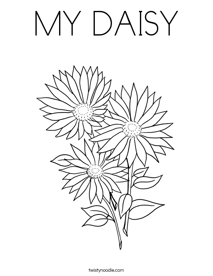 Daisy Flower Coloring Pages Printable, daisy flower coloring pages ...