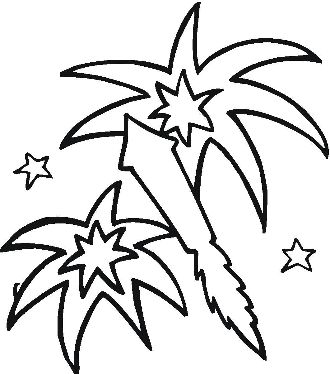 Free coloring pages of firework clipart image #4140