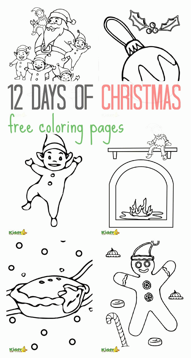 12 free Christmas colouring pages for the kids