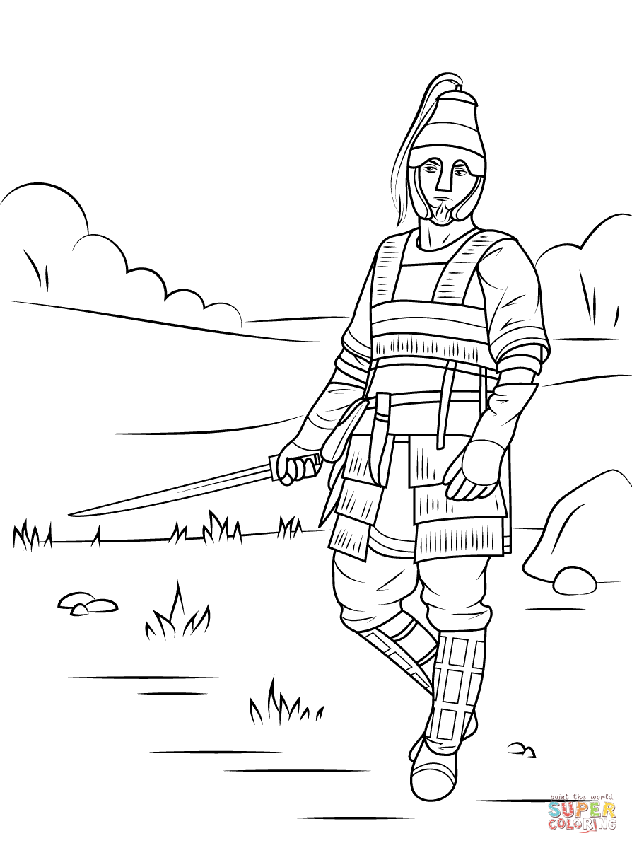 Celtic Warrior coloring page | Free Printable Coloring Pages