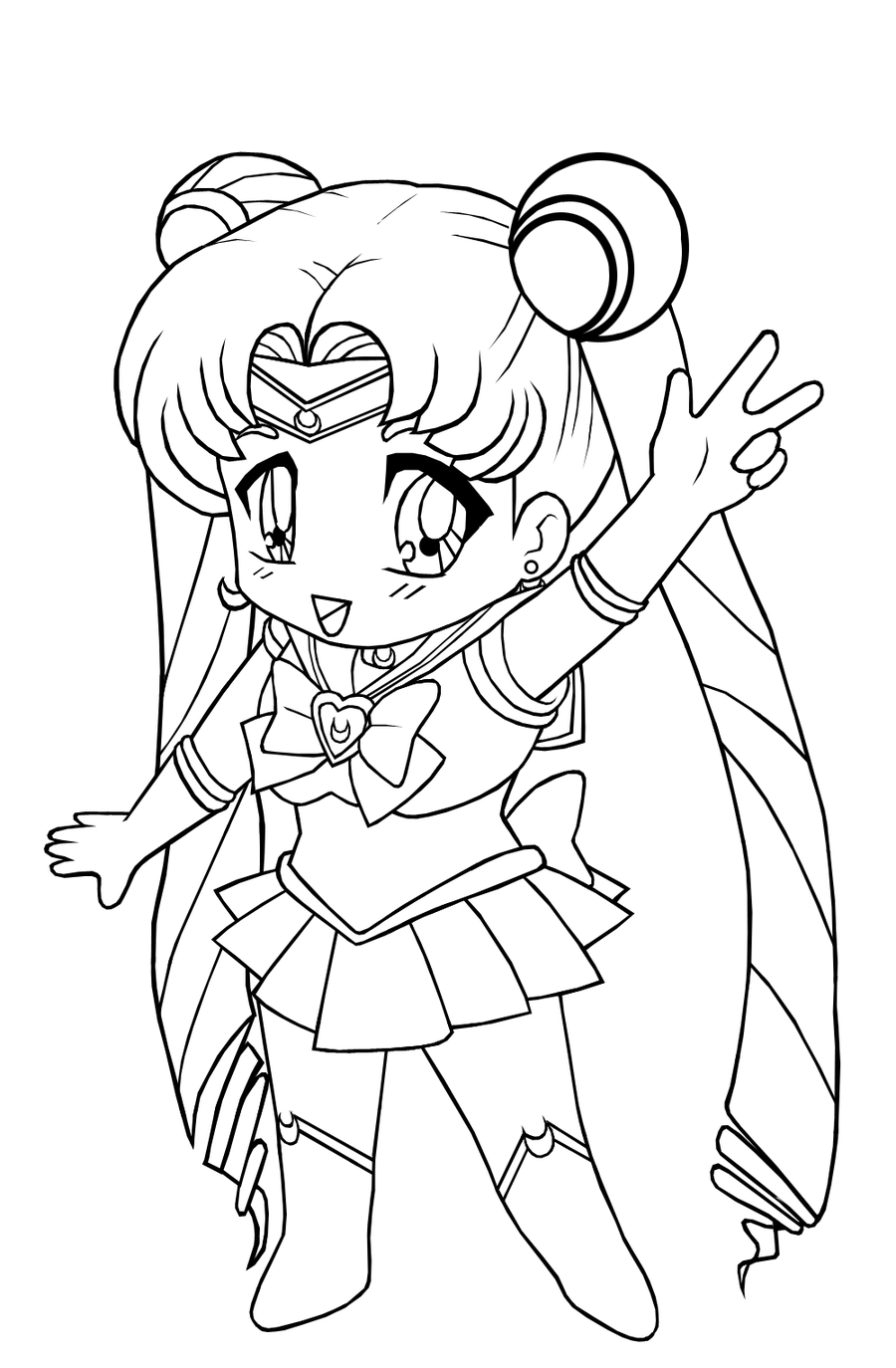 Chibi Sailor Cosmos Coloring Pages - Coloring Pages For All Ages