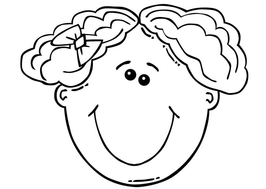 Coloring page Girl's face - img 17104.
