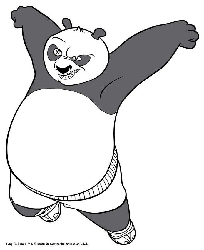 KUNG FU PANDA coloring pages - Po the kung fu panda dancing