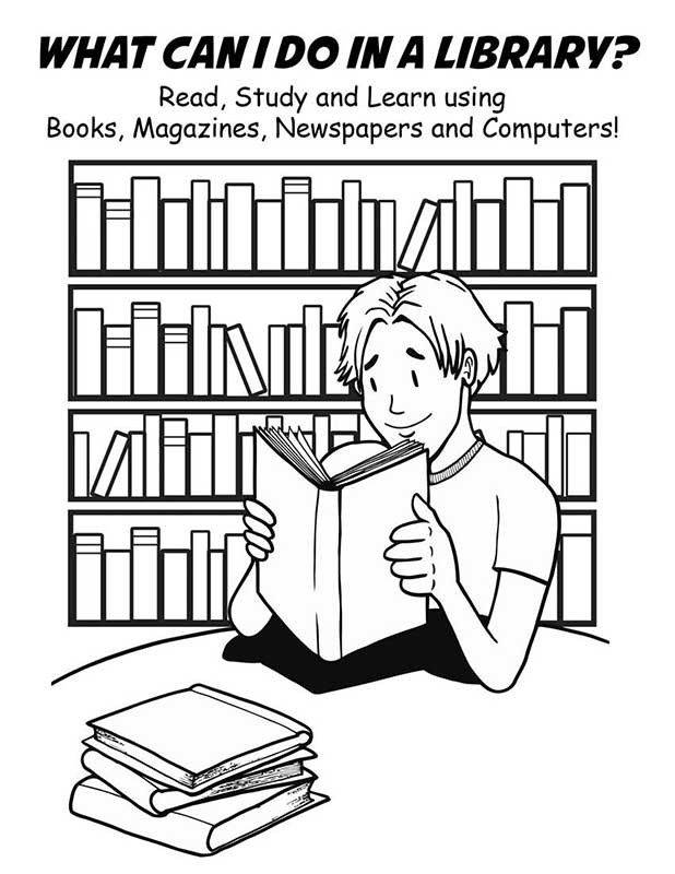 National Library Week Coloring Pages - Coloring Home