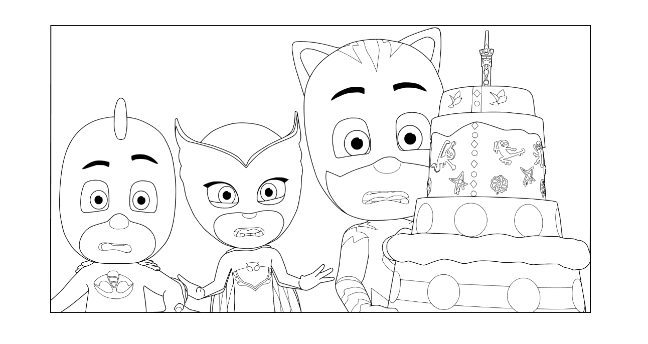 PJ Masks To Colot - Coloring Home