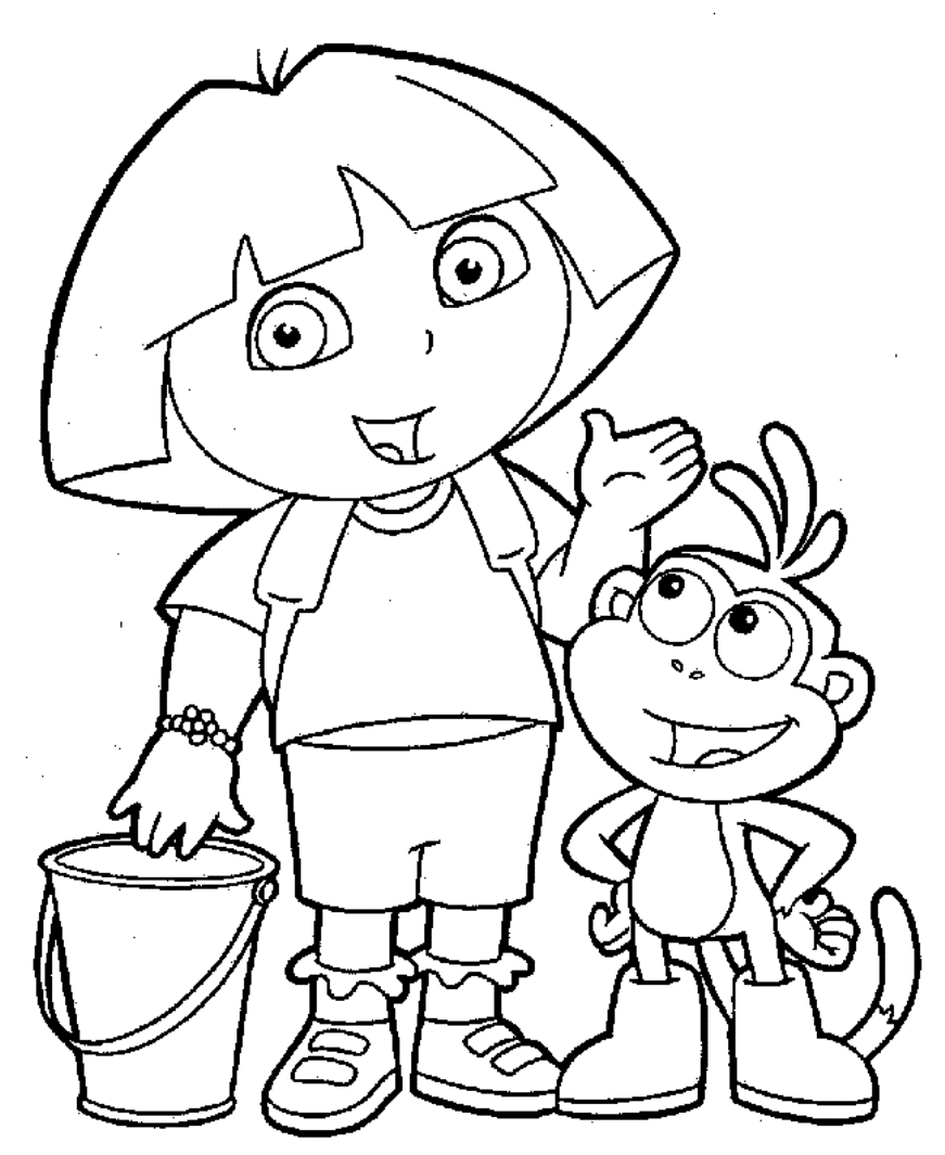 Dora Color Pages To Print - Coloring Home