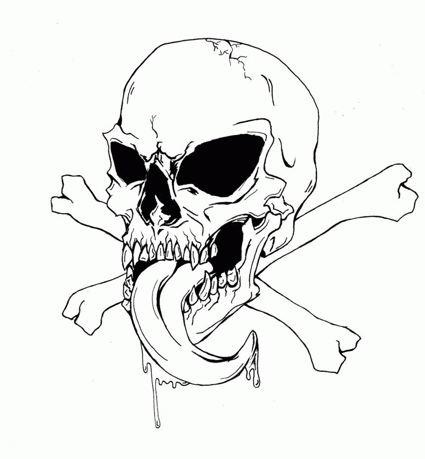 Pirate Skull And Crossbones Coloring Pages - High Quality Coloring ...
