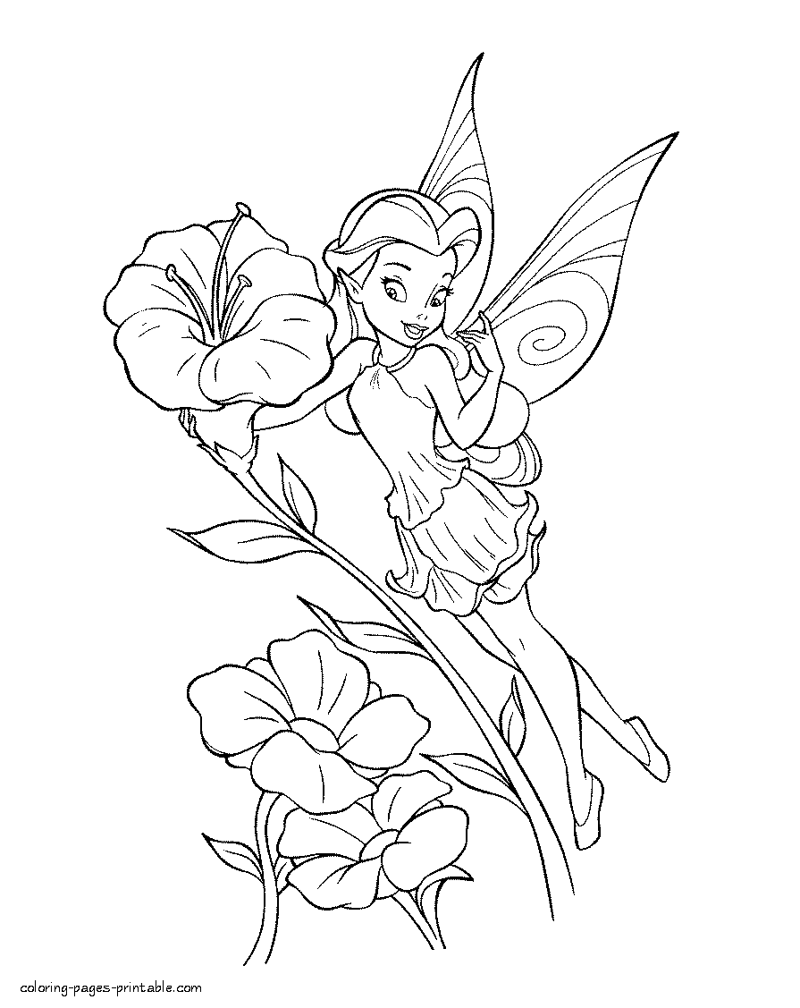Beautiful Fairy Coloring Pages - Coloring Home