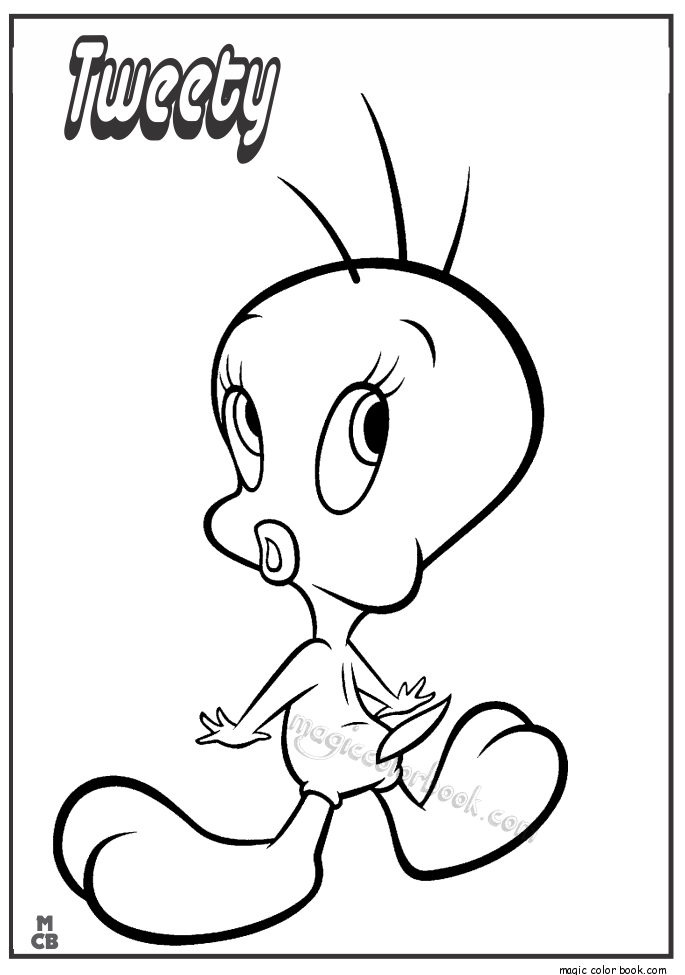Tweety Bird Sylvester Coloring Pages 04