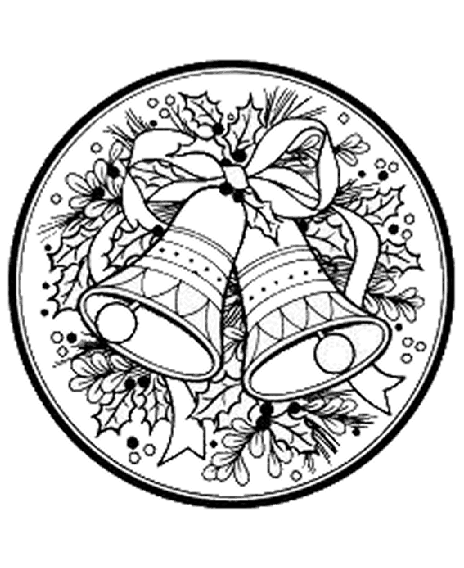 Coloring Pages Of Christmas Bells - Coloring Home