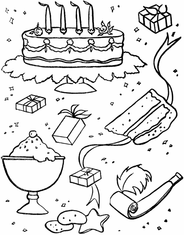 Birthday Party Coloring Pages - Coloring Home