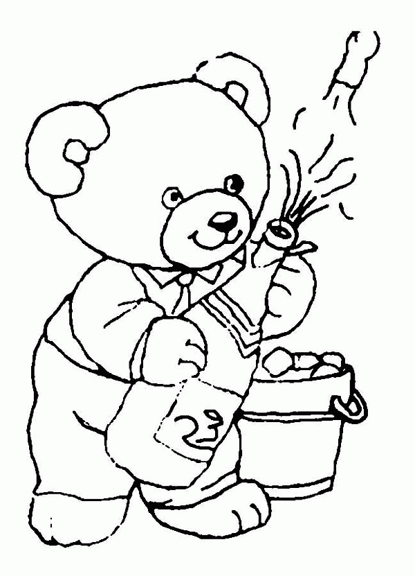894 Animal Little Bear Coloring Pages for Kindergarten