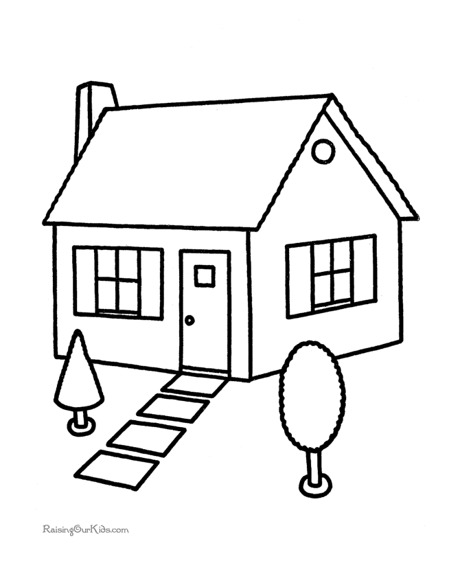 Cartoon House Coloring Pages - Coloring Home