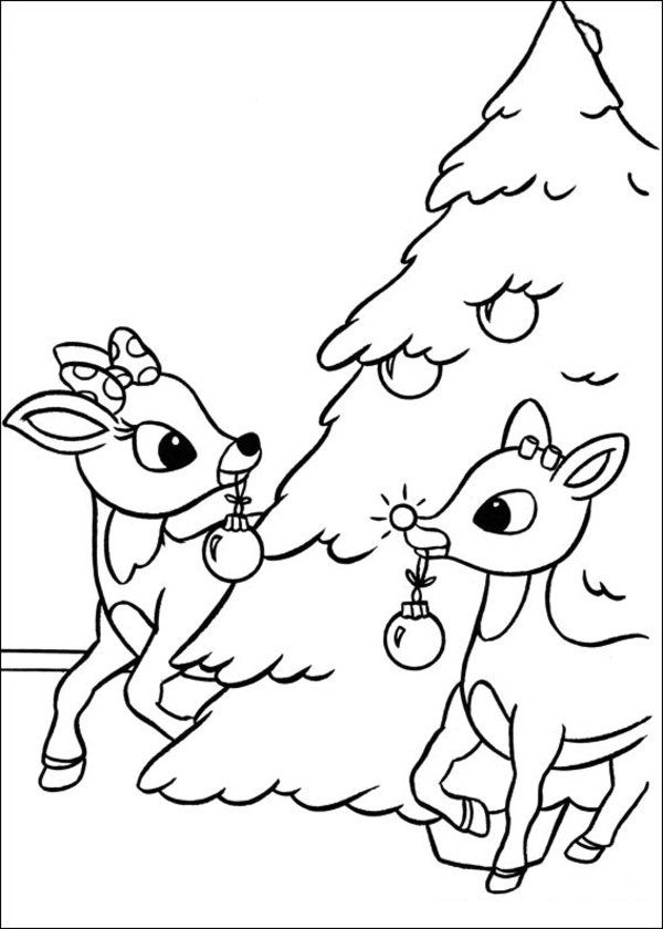 Reindeer Coloring Pages Picture 23 – Christmas Reindeer And ...