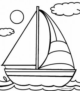 Printable Boat Coloring Pages For Kids | Coloring pages for kids, Boat  drawing, Coloring pages