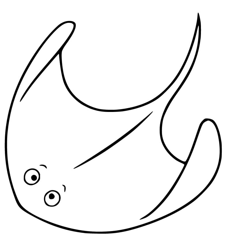 A Stingray Coloring Page - Free Printable Coloring Pages for Kids