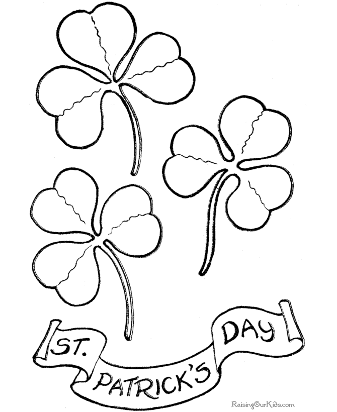 4 Leaf Clover Coloring Page - Coloring Home