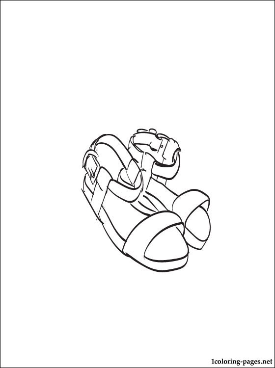 Sandals coloring page | Coloring pages