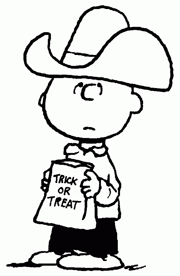 Charlie Brown Halloween Coloring Page