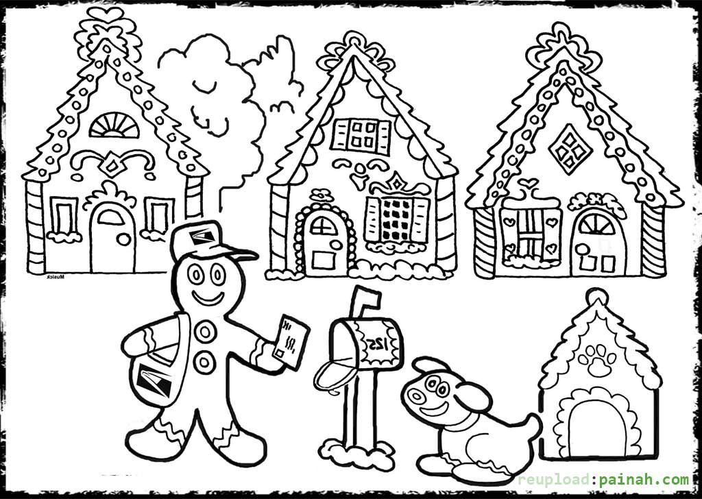 Gingerbread House Coloring Pages To Print - Coloring Home