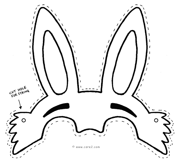 Easter Bunny Face Coloring Pages - Coloring Home