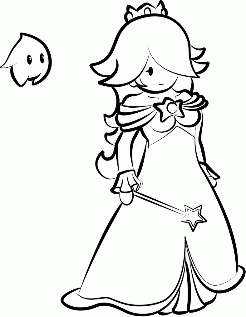Rosalina - Coloring Pages for Kids and for Adults
