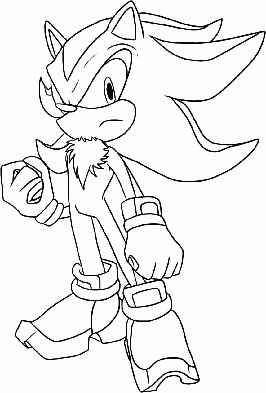 Shadow The Hedgehog Coloring Page - Coloring Home