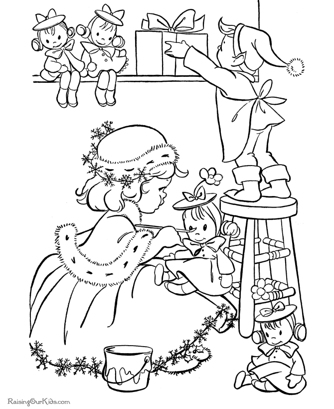 Night Before Christmas Coloring Pages Free Coloring Pages - Coloring Home