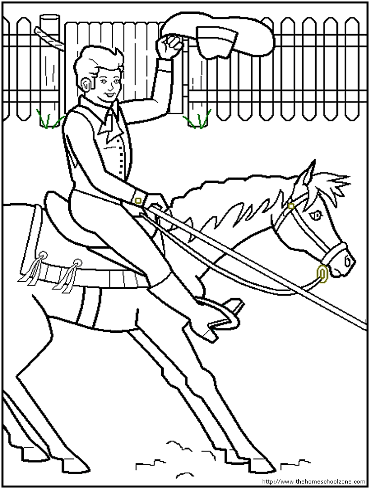 barrel racing coloring pages printable | Coloring Pages For Kids